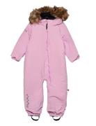 Toddler Padded Jumpsuit With Fur Mint 74 ISBJÖRN Of Sweden Pink