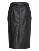 Rwfelino Leather Calf Skirt Rosemunde Black