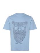 Regular Fit Mountain T-Shirt - Rege Knowledge Cotton Apparel Blue