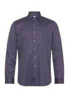 Empire Stripe Print Slim Shirt Michael Kors Blue