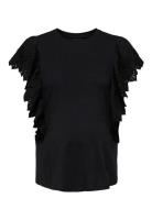 Olmbetty Life S/S Frill Top Jrs Only Maternity Black