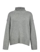 Objagnes Lo Ls H.neck Knit Pullover Noos Object Grey