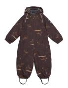 Polyester Baby Suit - Aop Forest Mikk-line Brown