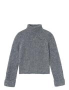 Nlfnulo Ls Short Turtleneck Knit LMTD Grey