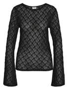 Nmline L/S Boat Neck Lace Top Jrs NOISY MAY Black