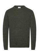 Lambswool O-Neck Knit Lindbergh Khaki