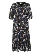 Kcmarga Maxi Dress Kaffe Curve Patterned