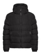 Hooded Sports Puffer Jacket Superdry Black