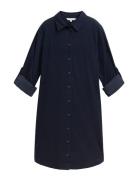 Solid Corduroy Dress Tom Tailor Navy