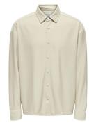 Onskari Plizze Ls Rlx Overshirt ONLY & SONS Cream