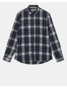 Akleif Flannel Check Shirt Anerkjendt Navy