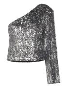 Sandra Sequin Top MAUD Silver