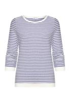 Striped Jacquard Sweatshirt Tom Tailor Blue