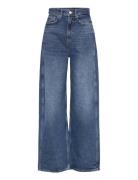 High-Waist Balloon Jeans Mango Blue