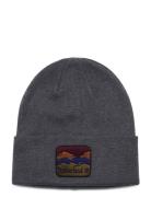 Beanie With Mountain Patch Charcoal Heather Timberland Grey