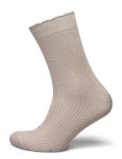 Julia Glitter Socks Mp Denmark Beige