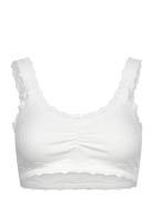 Silk Bralette W/ Lace Rosemunde White