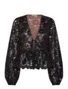 Lace Sequins Blouse Stella Nova Black