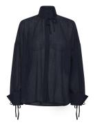 Volume Shirt With Tiebow Stella Nova Navy