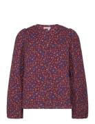 Quilted Flowerprinted Jacket Stella Nova Burgundy