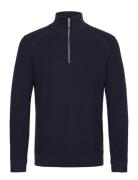 Structured Knit Troyer Tom Tailor Navy