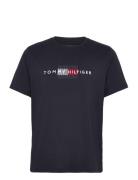 Hilfiger Flag Embro Tee Tommy Hilfiger Navy