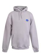 Hoodie W/Back Print Hound Grey