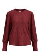 Objfeodora L/S Top Noos Object Burgundy