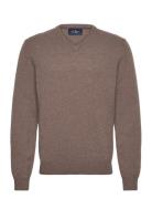 Lambswool V Neck Hackett London Brown