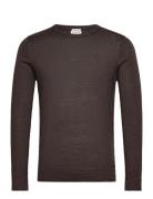 Merino Knit O-Neck Lindbergh Brown