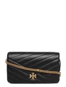 Kira Chevron Chain Wallet Tory Burch Black