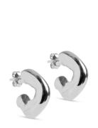 Gianna Hoops Enamel Copenhagen Silver