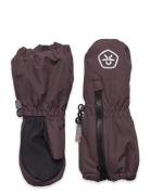 Mittens Long W. Zipper Color Kids Burgundy