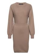 Vmhollykaris Ls O-Neck Dress Ga Boo Vero Moda Beige