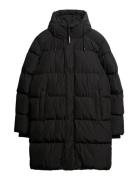 Hooded Sports Puffer Mid Jkt Superdry Black