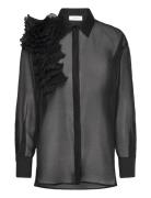 Cmbluebell-Frill-Shirt Copenhagen Muse Black