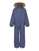 Coverall W. Fake Fur Color Kids Blue