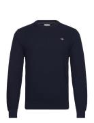 Structured Cotton C-Neck GANT Navy