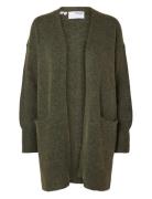 Slflulu New Ls Knit Long Cardigan B Noos Selected Femme Green