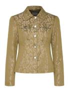 Jacquard Fitted Trucker Blazer Scotch & Soda Khaki