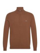 Extrafine Lambswool Zip Cardigan GANT Brown