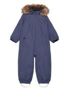 Coverall W. Fake Fur Color Kids Blue