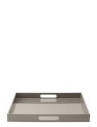 Lux Lacquer Tray W/Handle Mojoo Grey