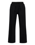 Trousers Linen Wide Lindex Black