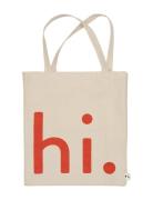 Hi. Travel Bag Design Letters Beige