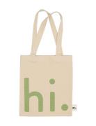 Little Hi. Travel Bag Design Letters Beige