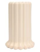 Tubular Vase Design Letters Beige