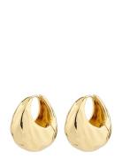 Believe Recycled Chunky Hoop Earrings Pilgrim Gold