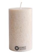 Upcycled Olive Wax Pillar Candle Kunstindustrien Beige