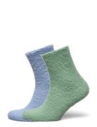 2P Ino Solid Fluffy Socks Hunkemöller Green